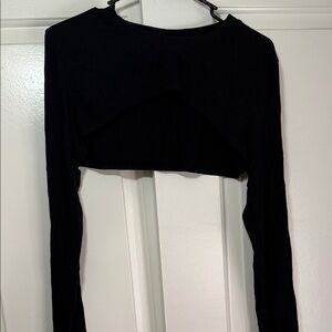 JoyLab Black Long Sleeve Crop Top